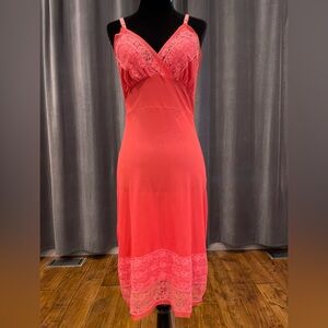 Vintage red slip dress